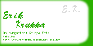 erik kruppa business card